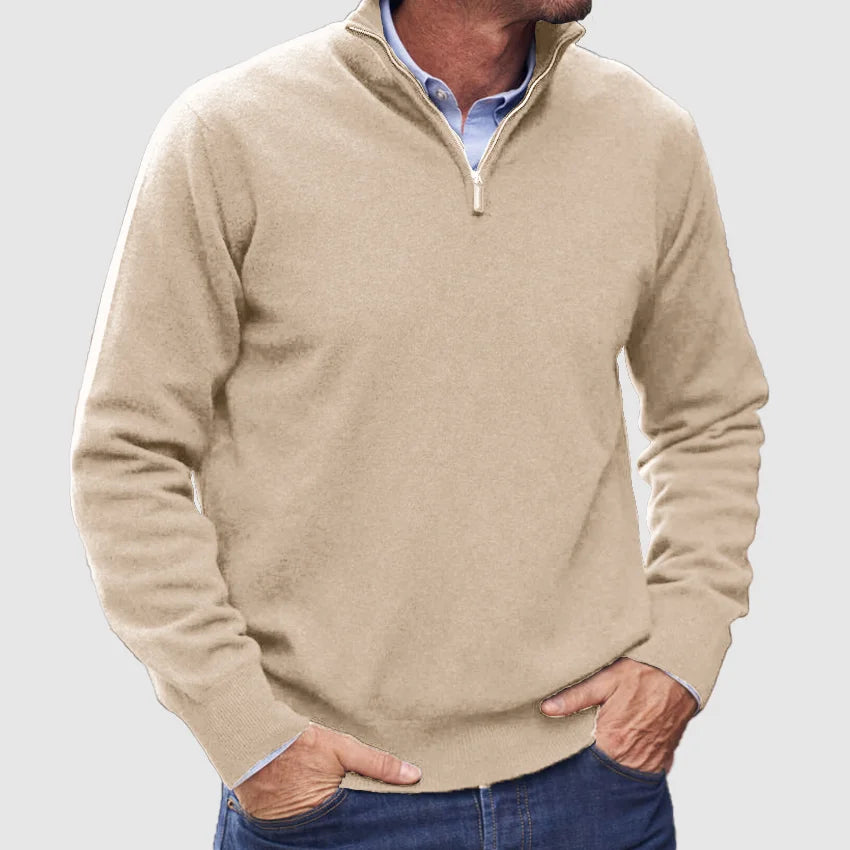 Classic Quarter-Zip Everyday Sweater - Timeless Style and All-Day Comfort