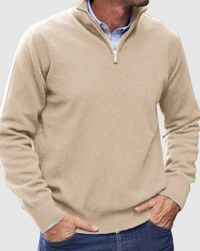 Classic Quarter-Zip Everyday Sweater - Timeless Style and All-Day Comfort