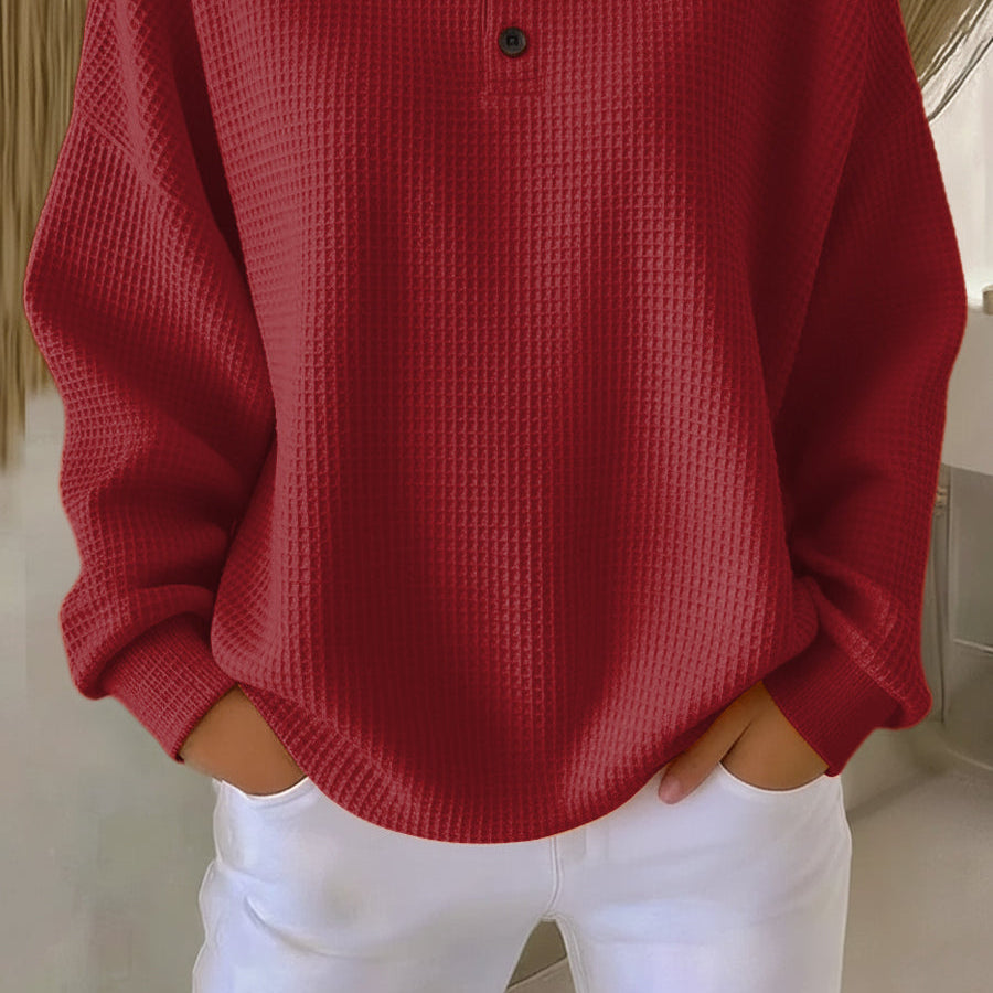 Chic Collar Sweatshirt for Everyday Casual Style