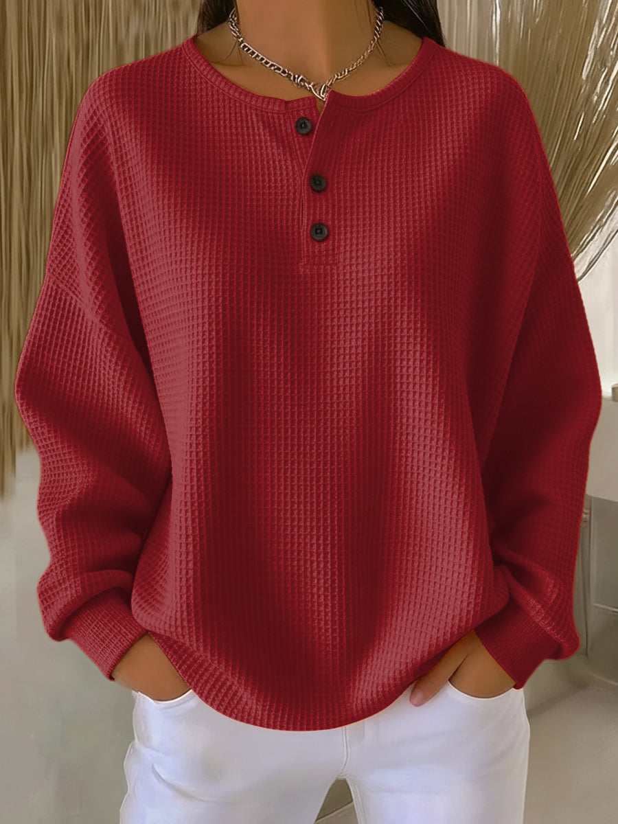 Chic Collar Sweatshirt for Everyday Casual Style