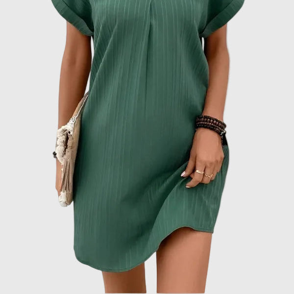 Women's Massie Draped Mini Dress - Elegant, Flattering Silhouette