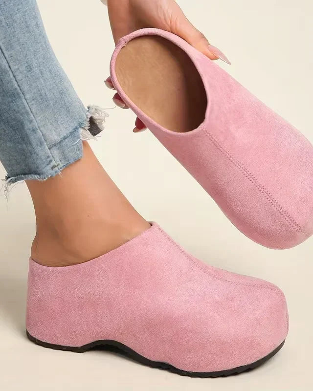 All-Day Comfort Non-Slip Shoes comfortable your feet Suede Red | DUUWE