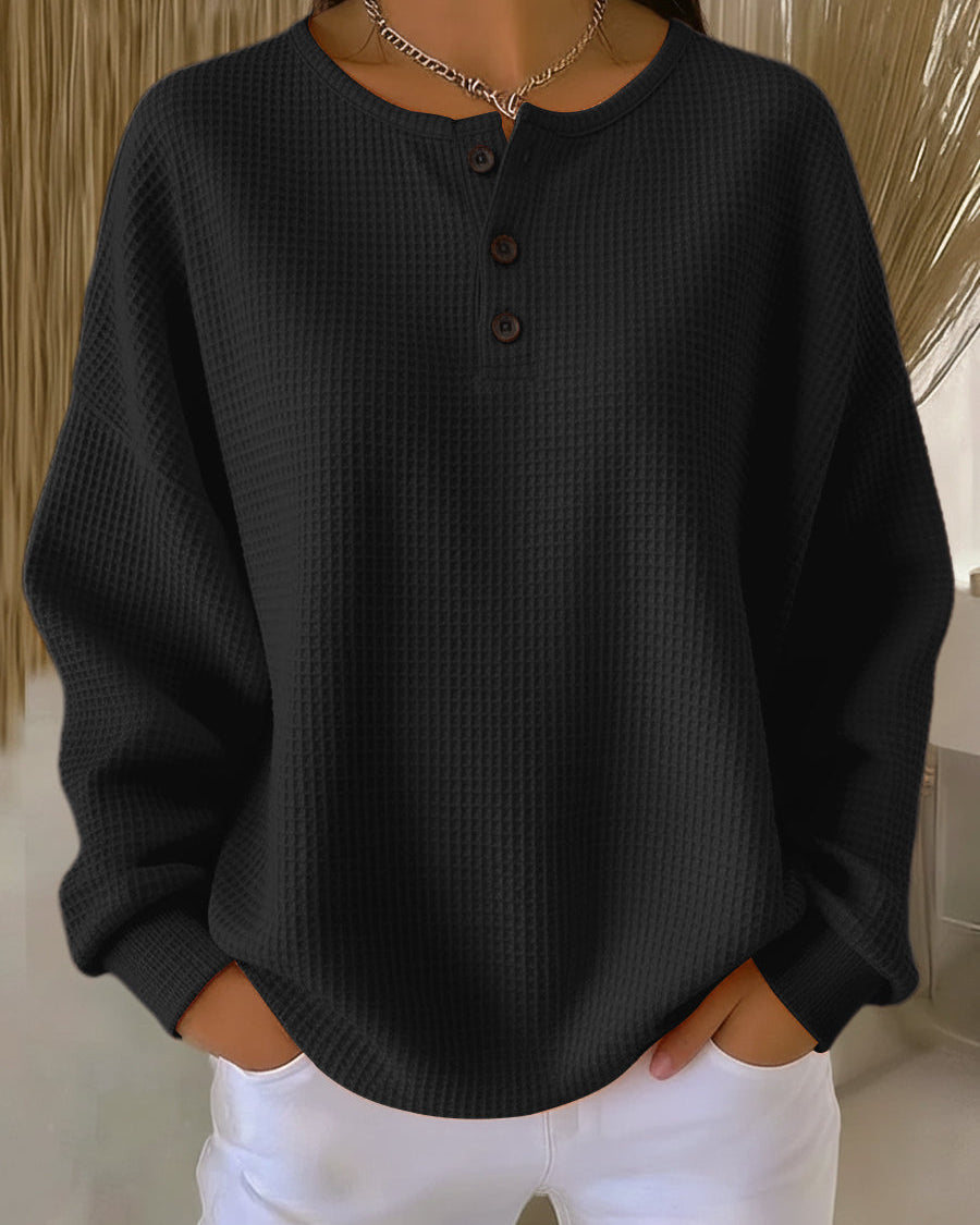 Chic Collar Sweatshirt for Everyday Casual Style