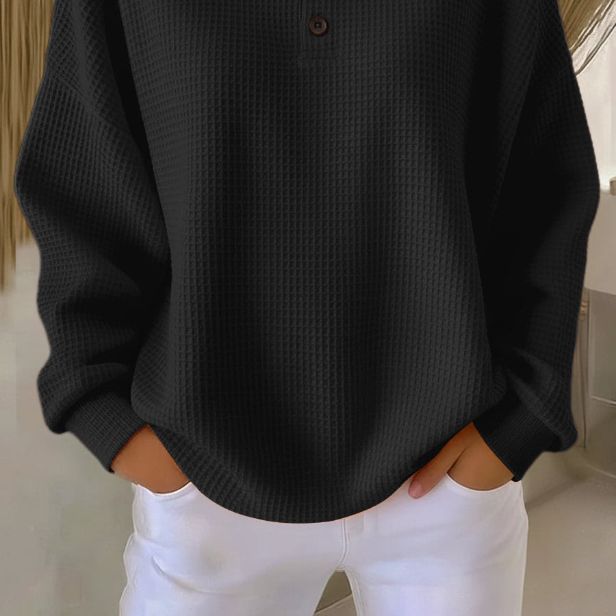 Chic Collar Sweatshirt for Everyday Casual Style