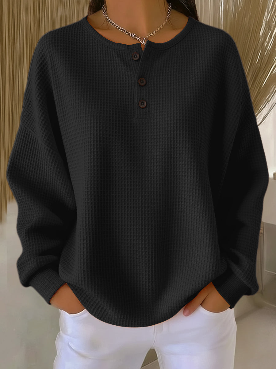 Chic Collar Sweatshirt for Everyday Casual Style