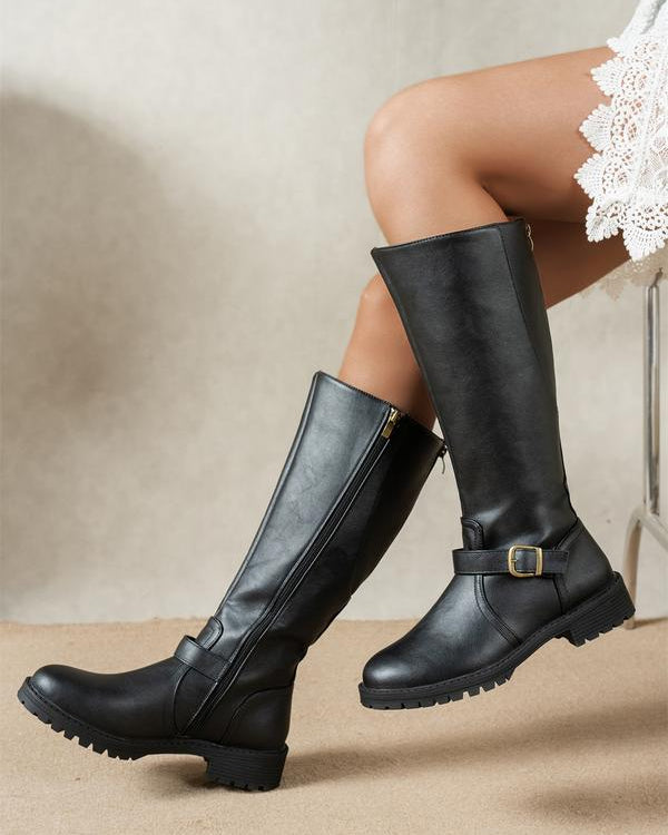 Chic, Elegant Low-Heel Boots for Women