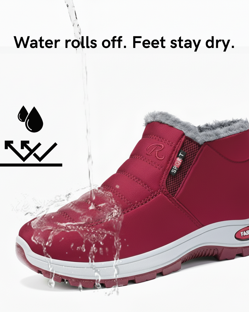 Anti-Slip Winter Shoes for Superior Traction Red | DUUWE