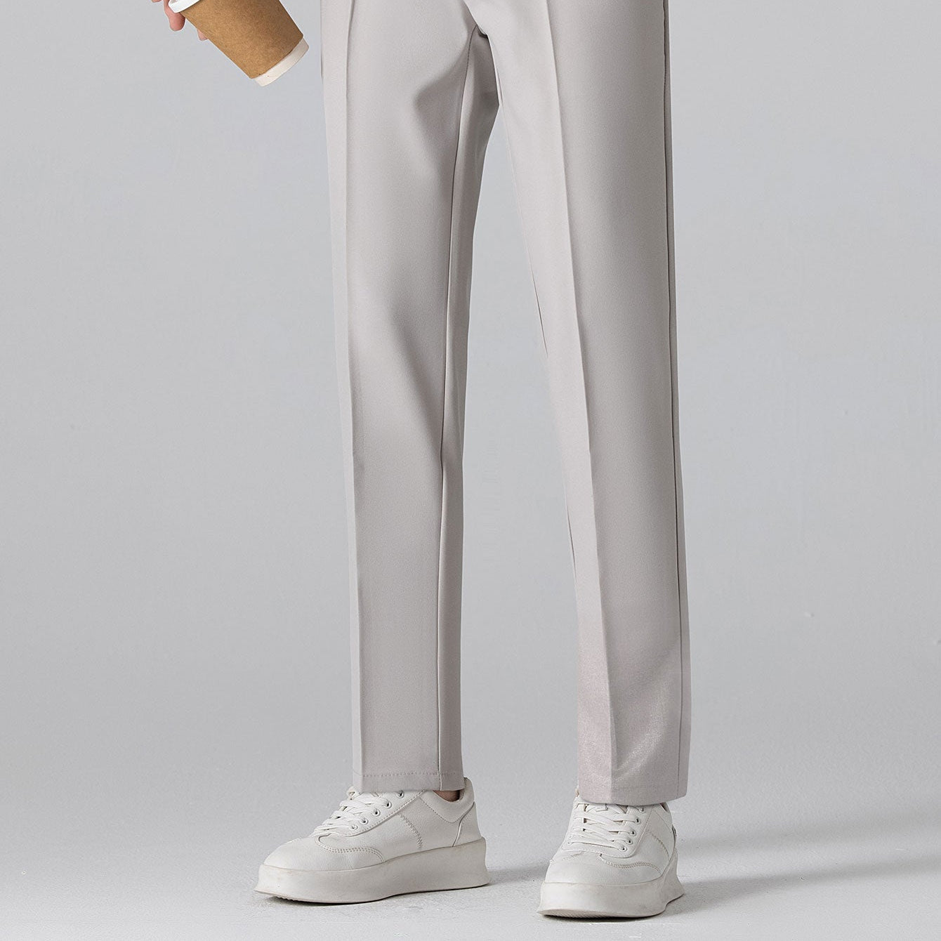 Men's Sleek Slim-Fit Tapered Trousers