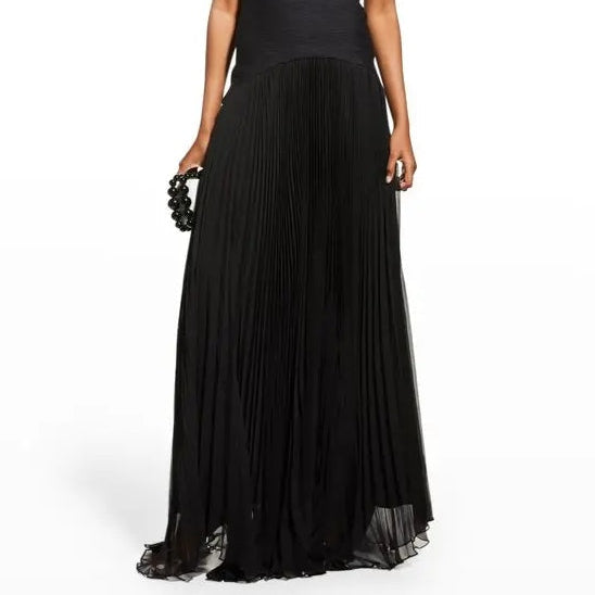 Women's Long Off-Shoulder Dress with Elegant Solid Stitching