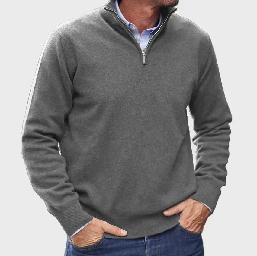 Classic Quarter-Zip Everyday Sweater - Timeless Style and All-Day Comfort