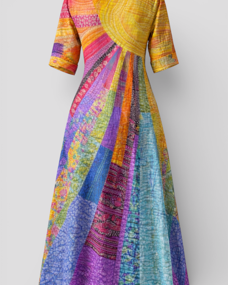 Bohemian Midi Dress - Effortless, Free-Spirited Style Cotton | DUUWE