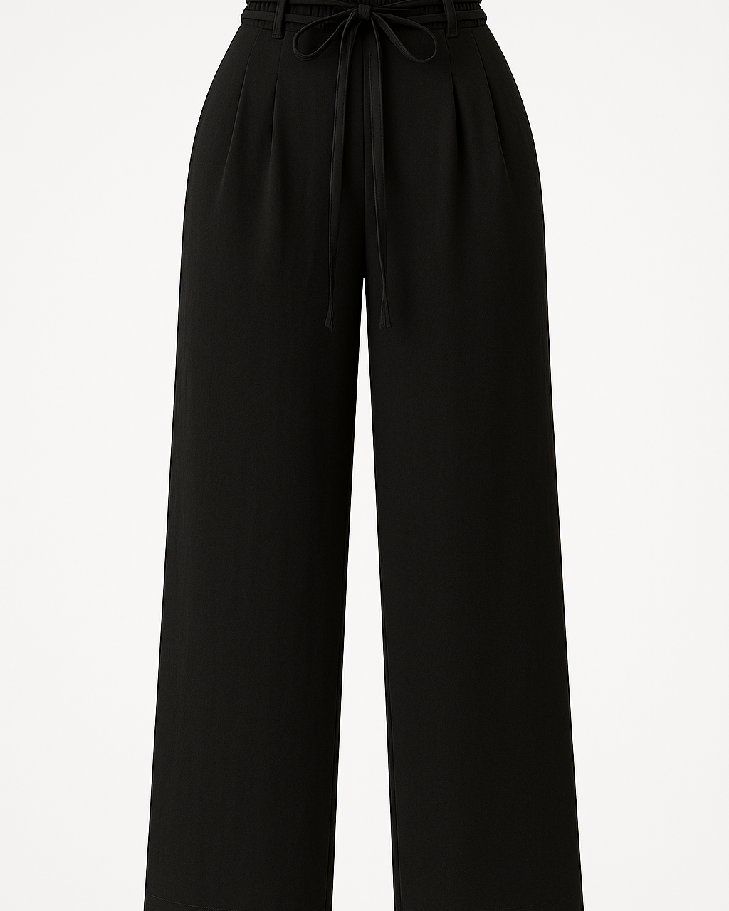Chic High-Waist Palazzo Pants with Tie Belt – Effortless Elegance and Comfort
