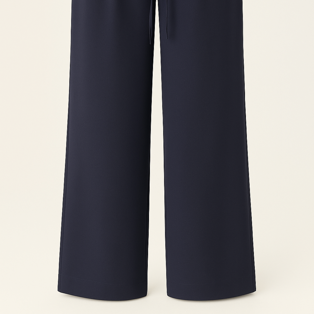 Chic High-Waist Palazzo Pants with Tie Belt – Effortless Elegance and Comfort