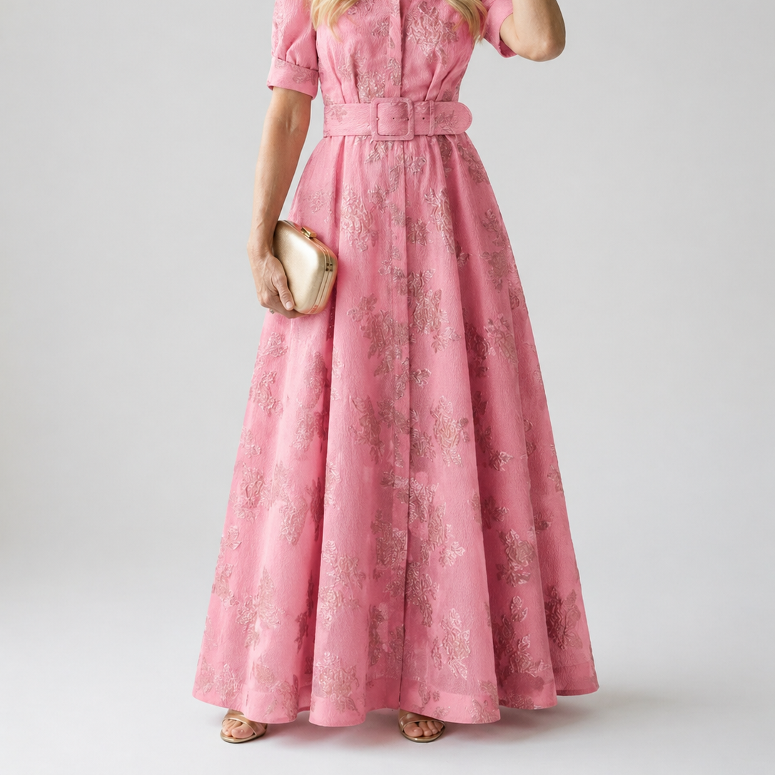 Lina & Emma™ | Belted Floral Maxi Dress