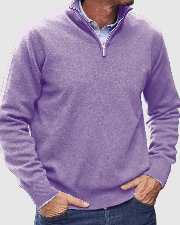 Classic Quarter-Zip Everyday Sweater - Timeless Style and All-Day Comfort