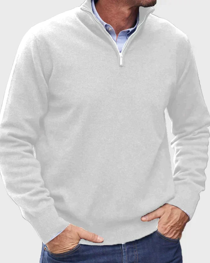 Classic Quarter-Zip Everyday Sweater - Timeless Style and All-Day Comfort