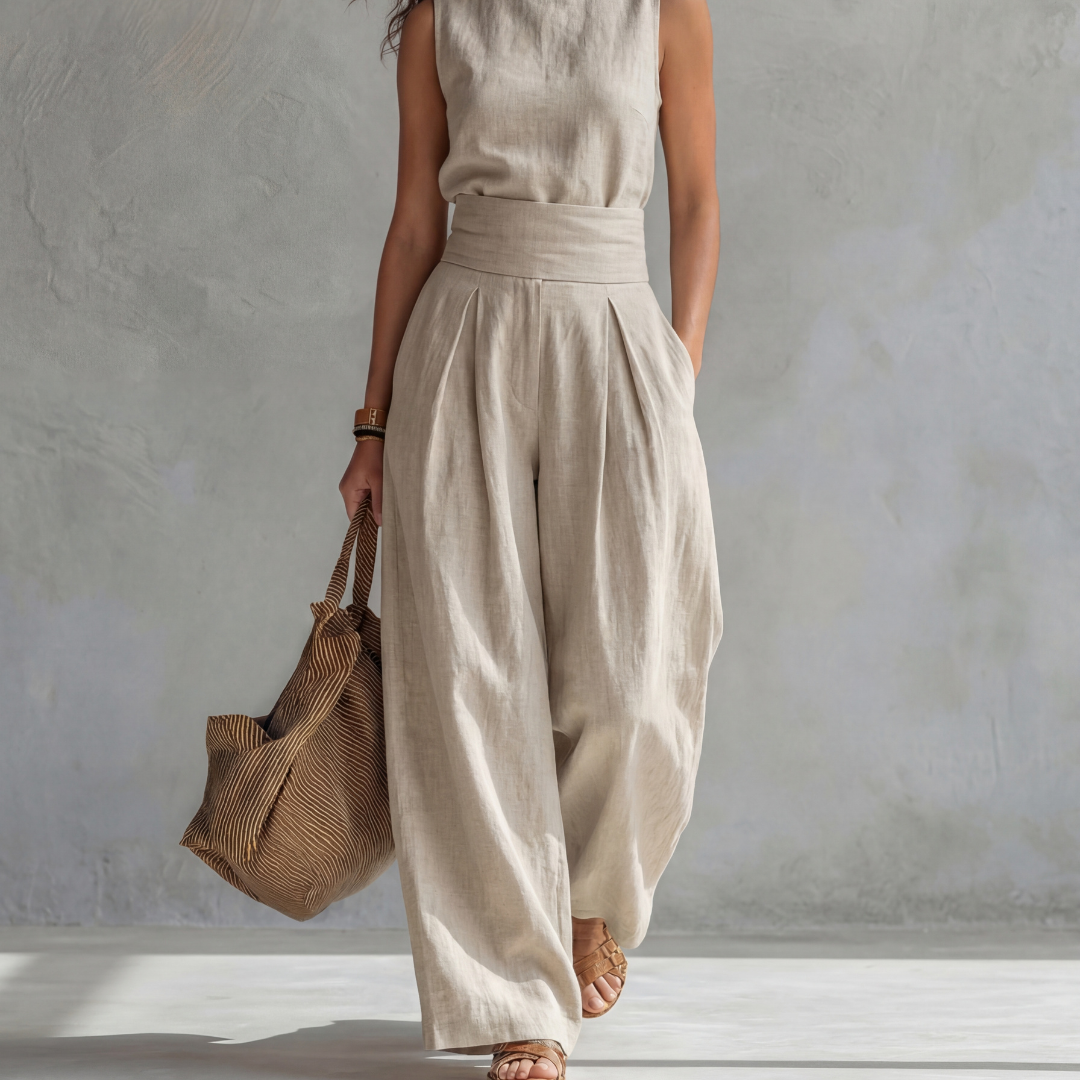 Maria | Elegant Wide Leg Pants and Top Set