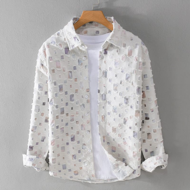 Frayed Fantasia Shirt - Edgy Distressed Style