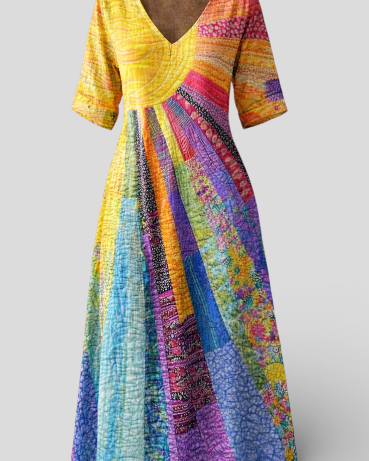 Bohemian Midi Dress - Effortless, Free-Spirited Style Cotton | DUUWE