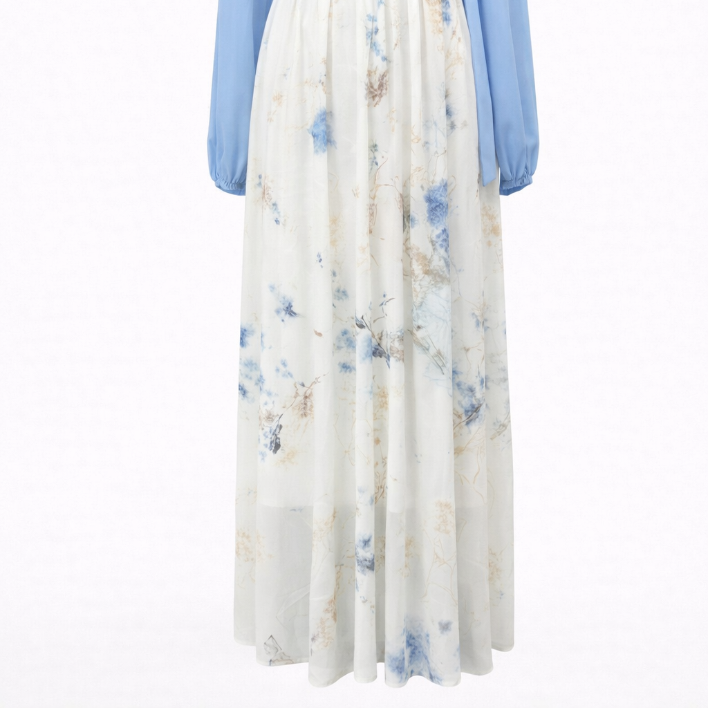 Women's Elegant Maxi Dress with Delicate Flutter Sleeves