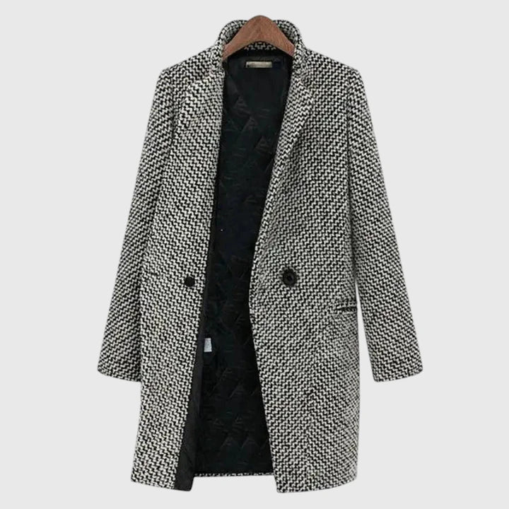 Plush Tailored Long Coat for All-Day Comfort