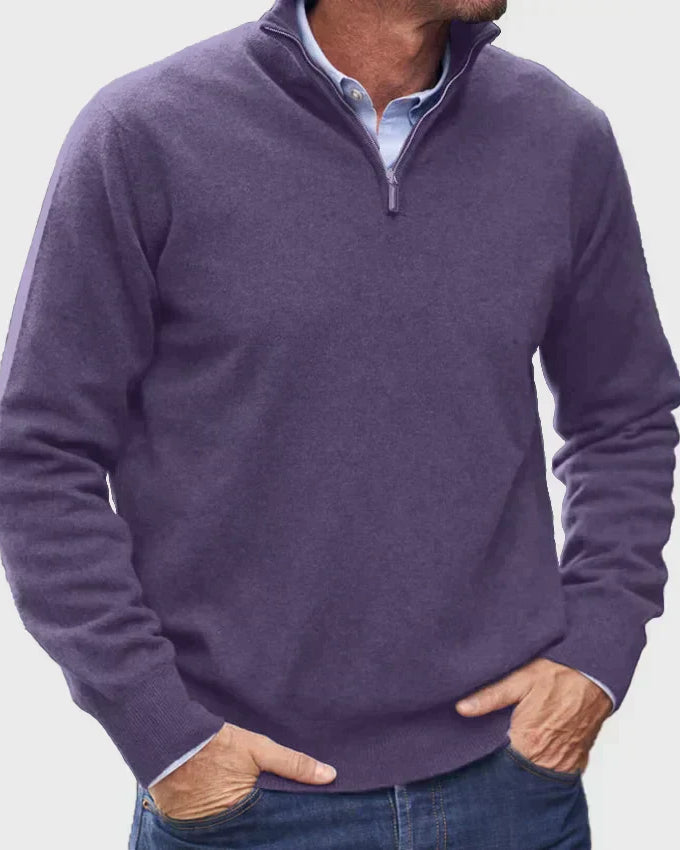 Classic Quarter-Zip Everyday Sweater - Timeless Style and All-Day Comfort