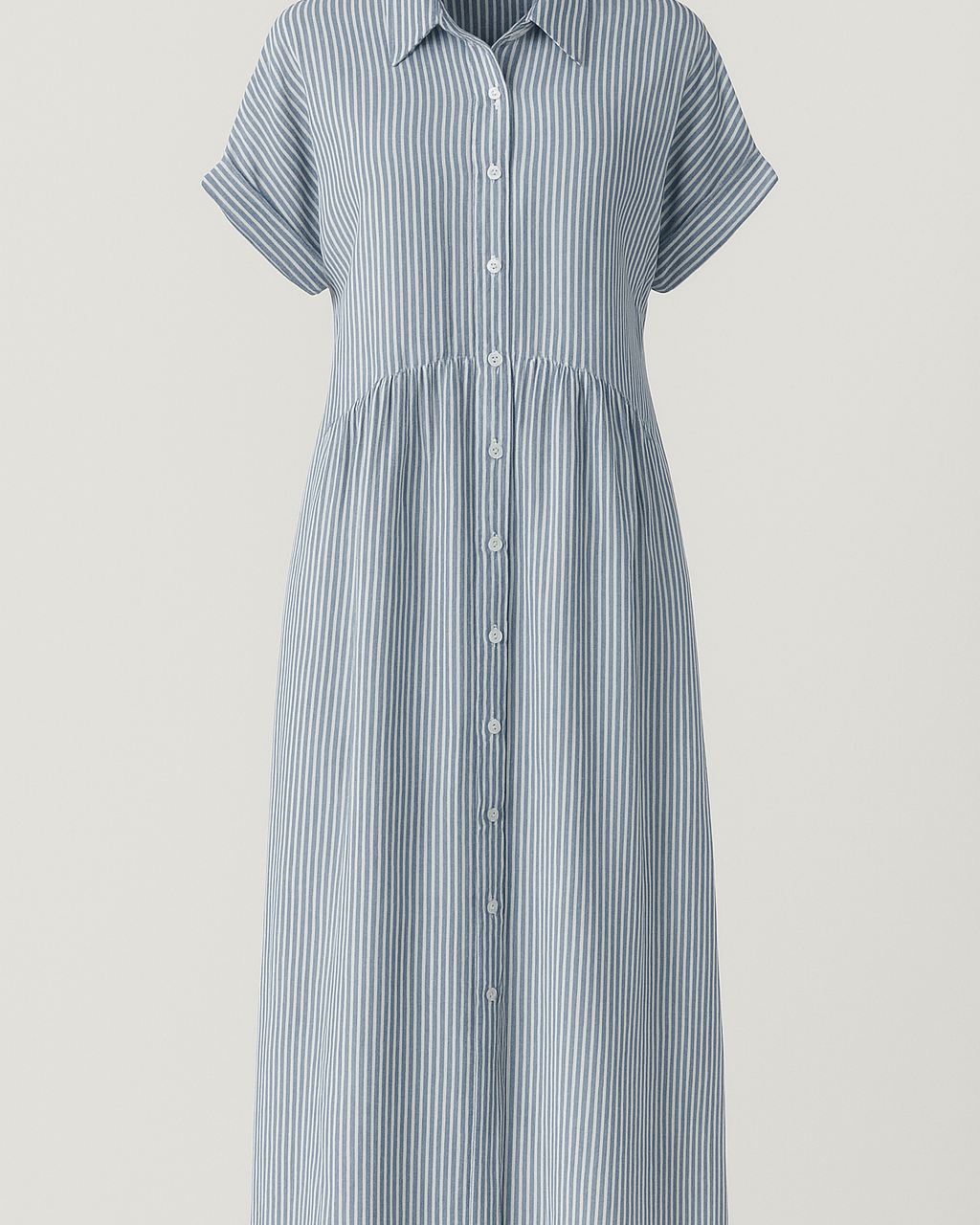 Chic Women's Elegant Midi Dress with Convenient Pockets