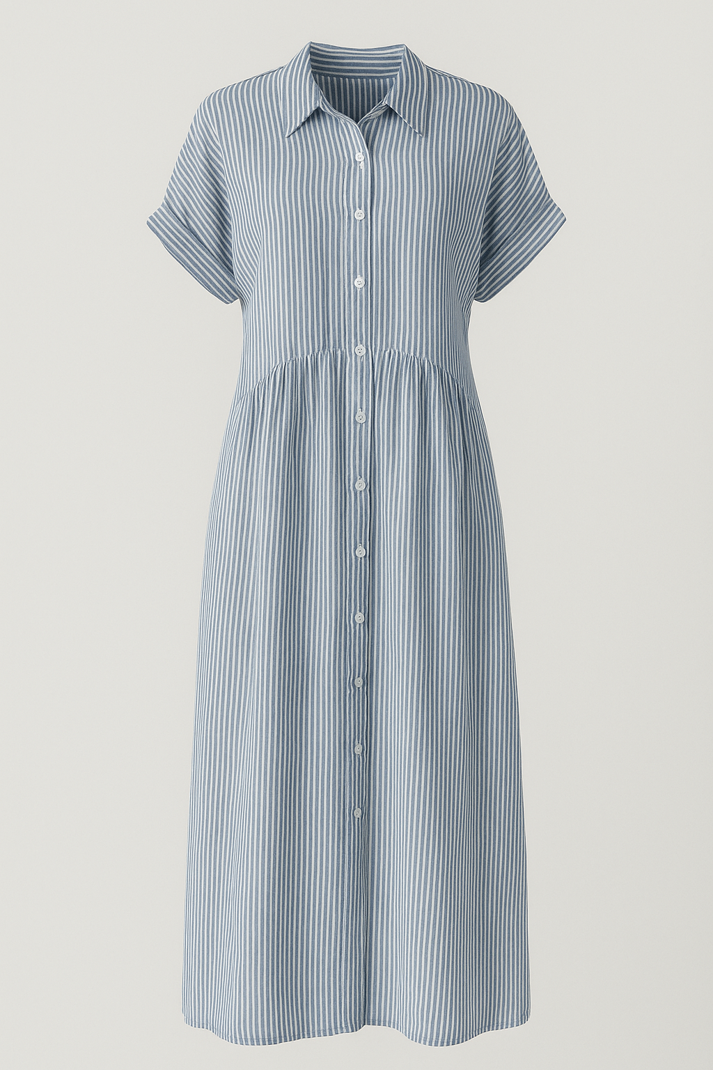 Chic Women's Elegant Midi Dress with Convenient Pockets