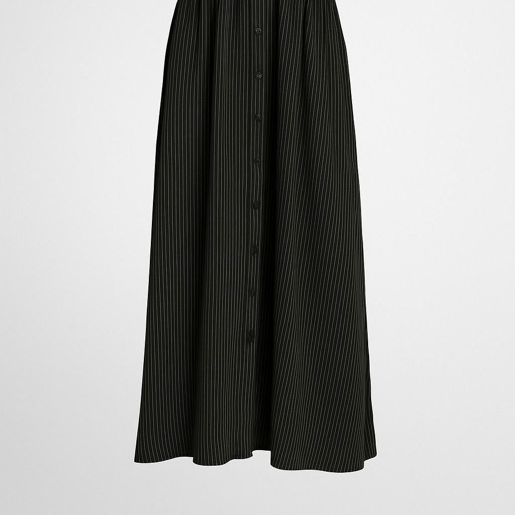 Sophisticated Midi Dress with Convenient Side Pockets