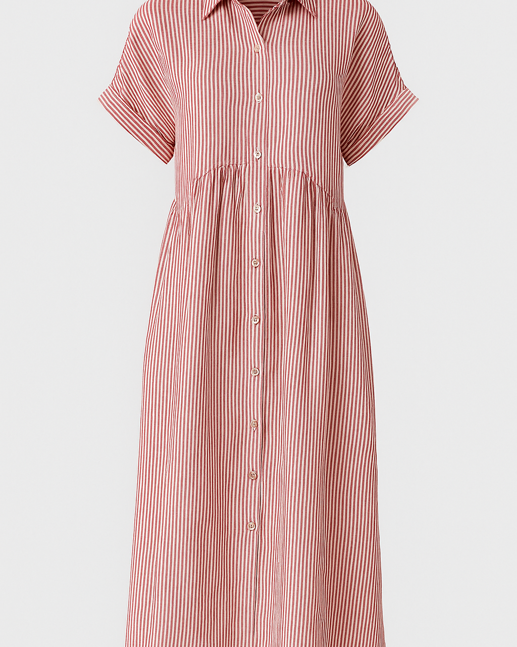 Chic Women's Elegant Midi Dress with Convenient Pockets