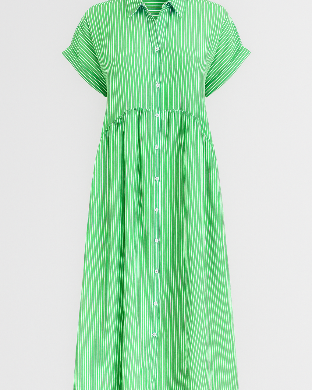 Chic Women's Elegant Midi Dress with Convenient Pockets