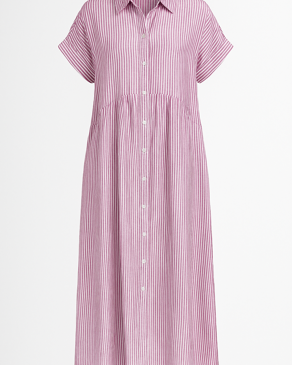 Chic Women's Elegant Midi Dress with Convenient Pockets
