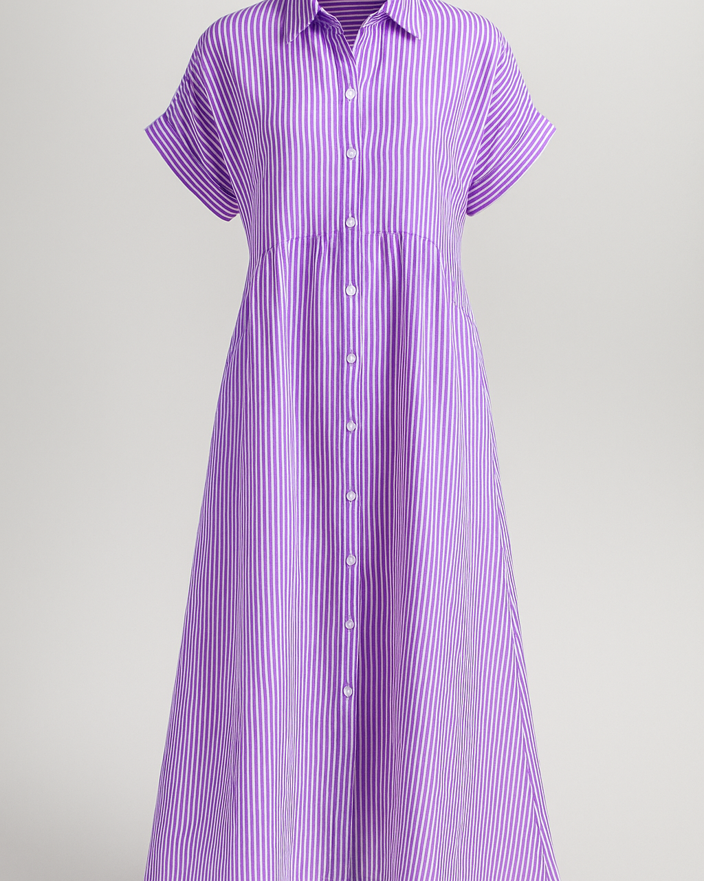 Chic Women's Elegant Midi Dress with Convenient Pockets
