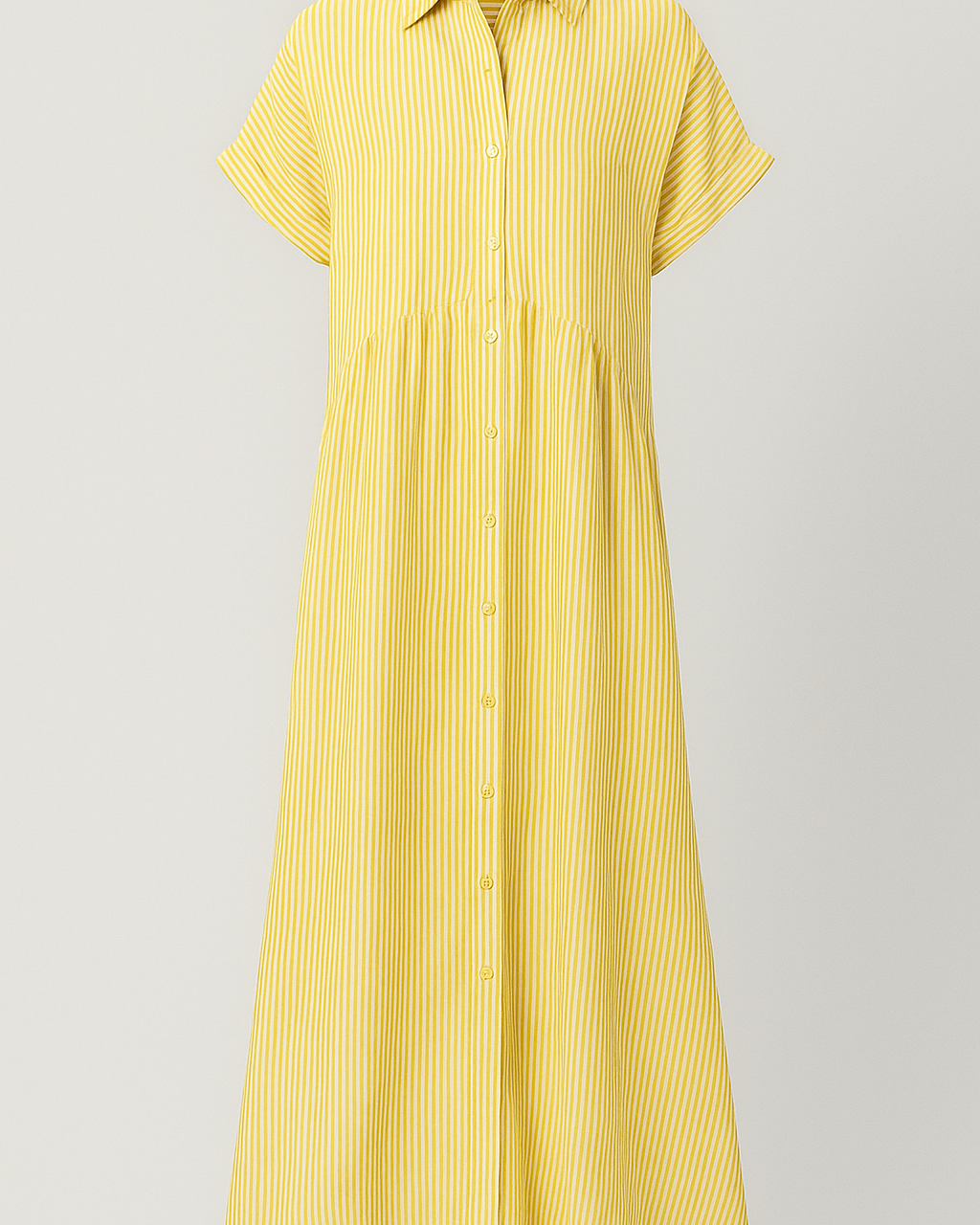 Chic Women's Elegant Midi Dress with Convenient Pockets