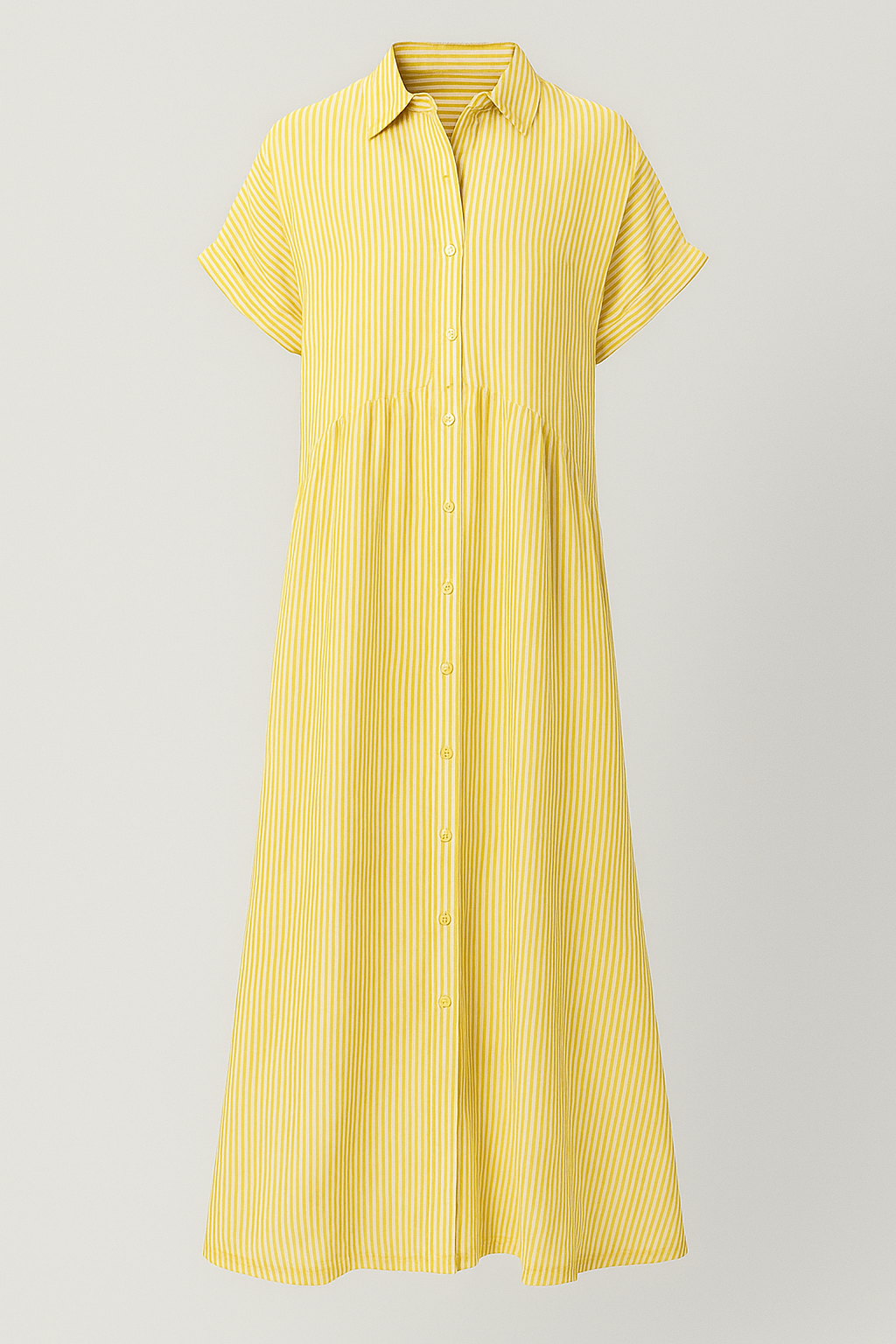 Chic Women's Elegant Midi Dress with Convenient Pockets