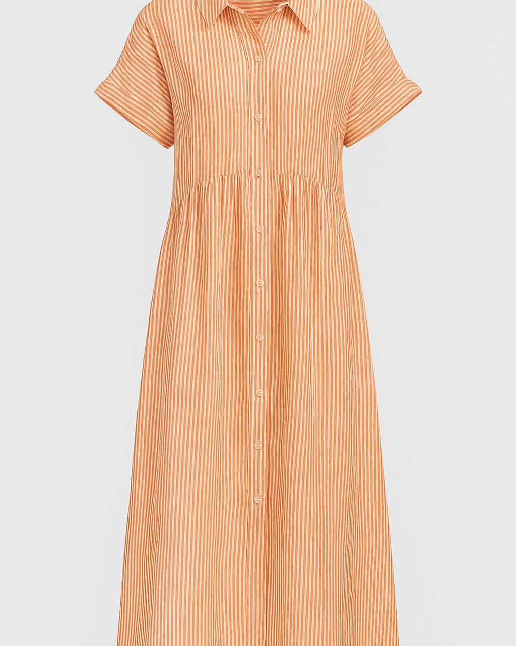 Chic Women's Elegant Midi Dress with Convenient Pockets