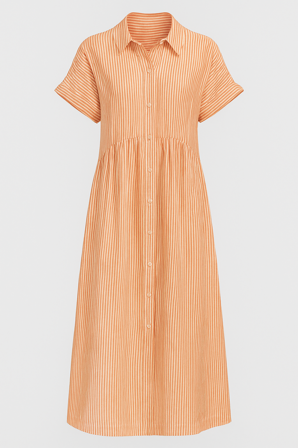 Chic Women's Elegant Midi Dress with Convenient Pockets