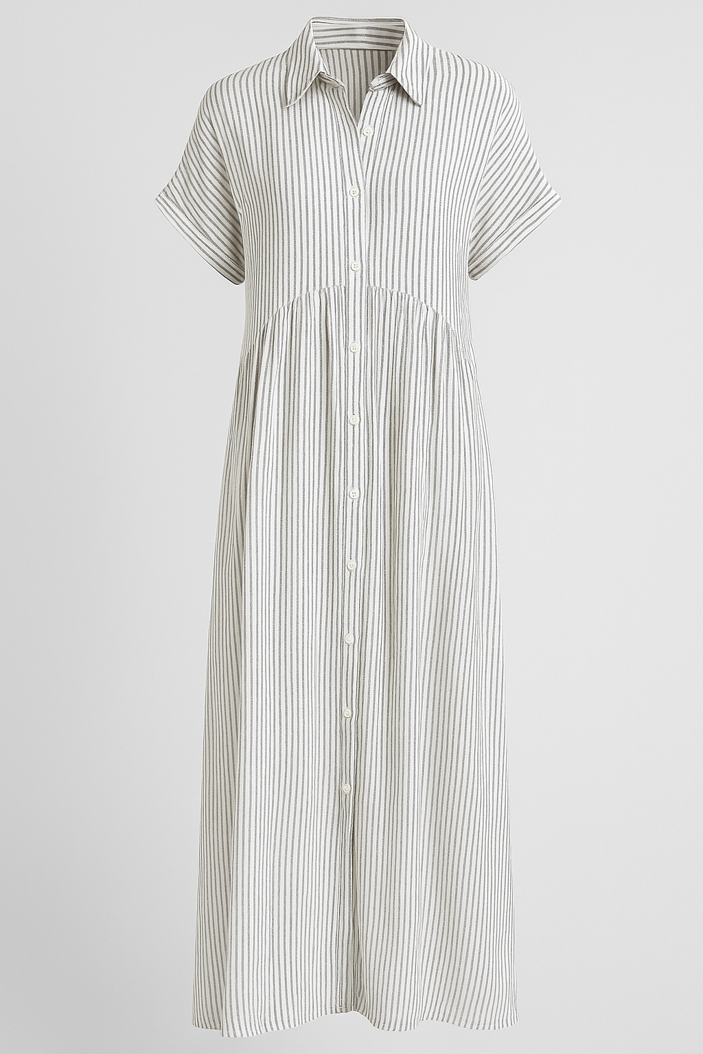 Chic Women's Elegant Midi Dress with Convenient Pockets