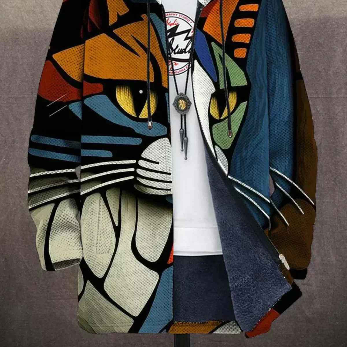 Women's Cozy Art-Inspired Cardigan for Everyday Comfort