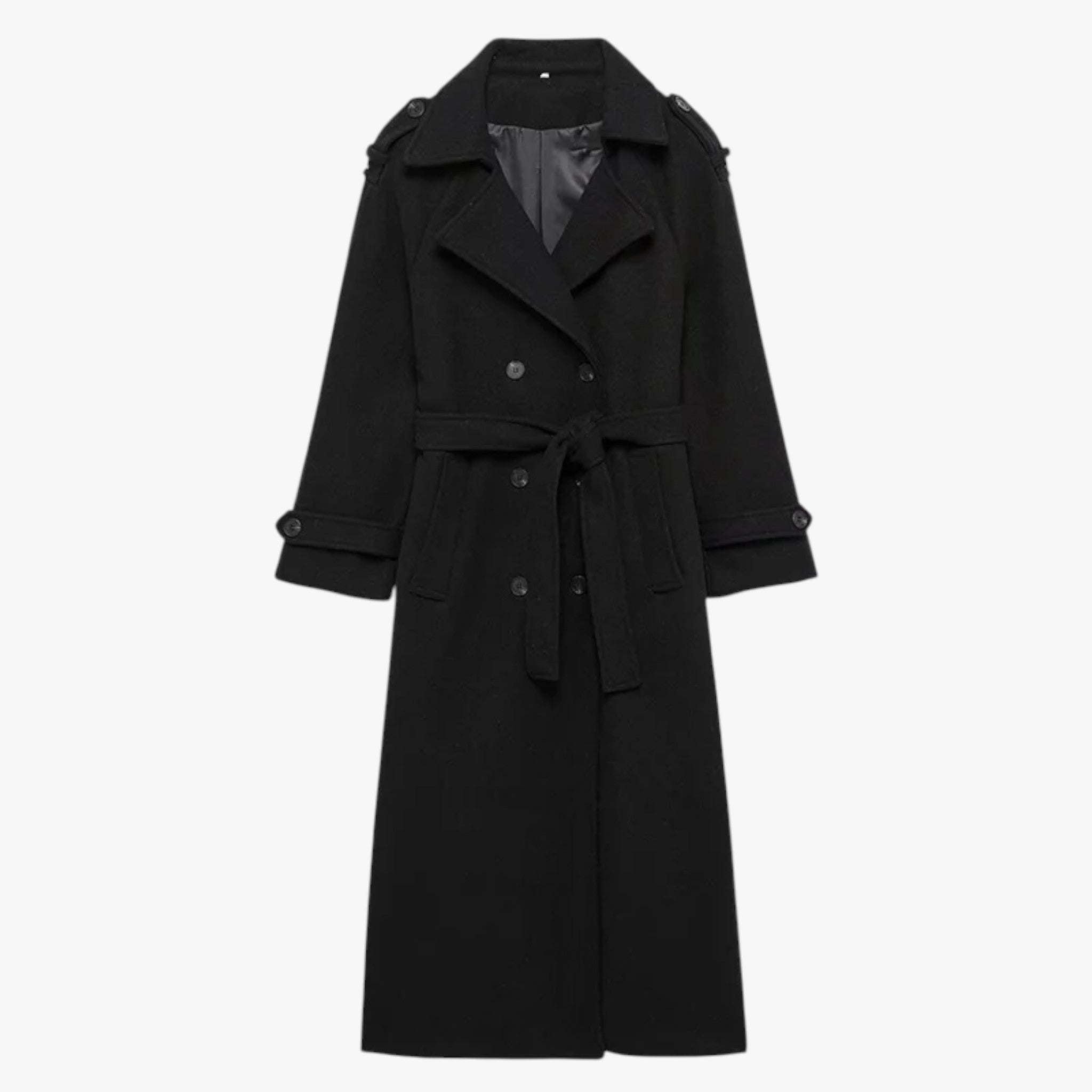 Women's Vintage Long Coat - Timeless, Elegant Outerwear