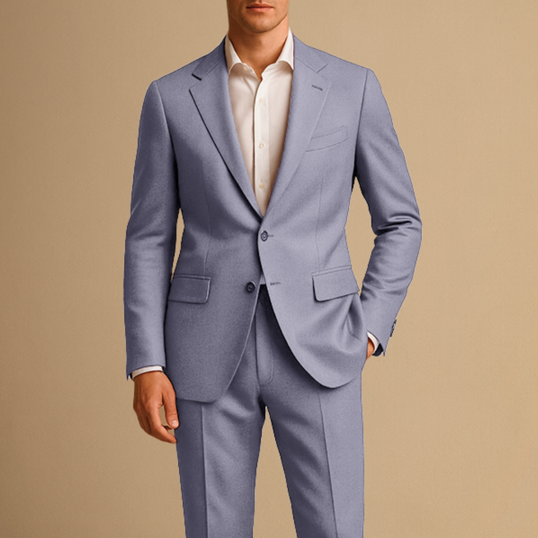 Men's Suits : Men's Lightweight Slim Fit Two-Piece Suit for Weddings and Formal Events in Grey van Concept Palermo