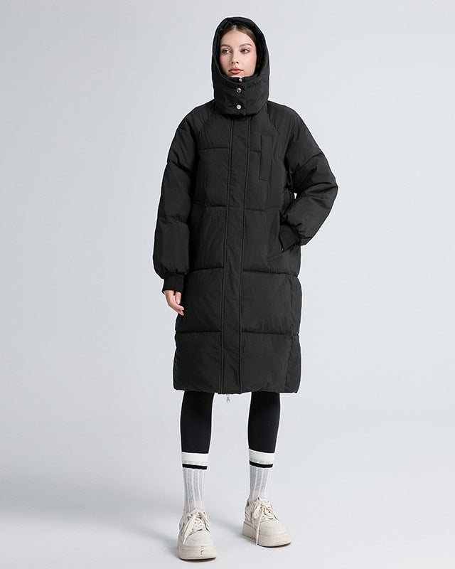 Classic Hooded Long Puffer Coat – Timeless Warmth, Sleek Style