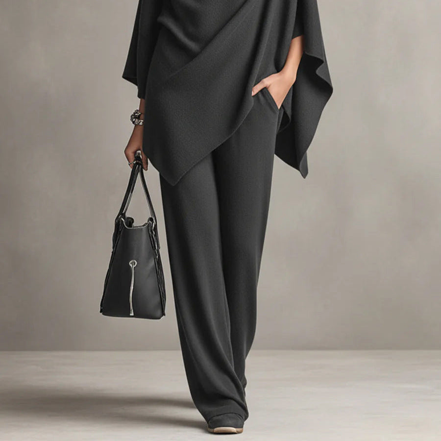 Women's Elegant Draped Two-Piece Set