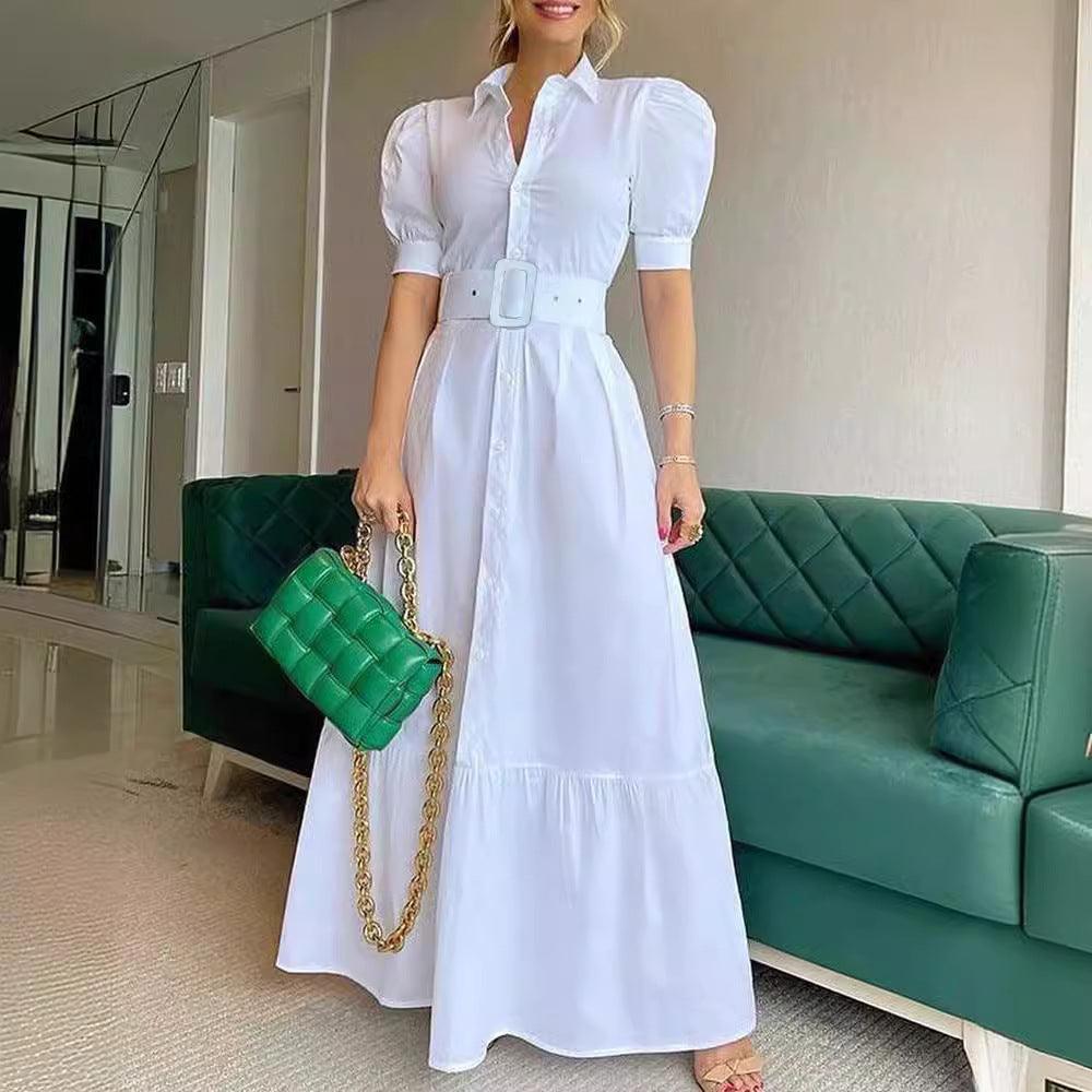 Women's Elegant Cotton Blend Wrap Dress