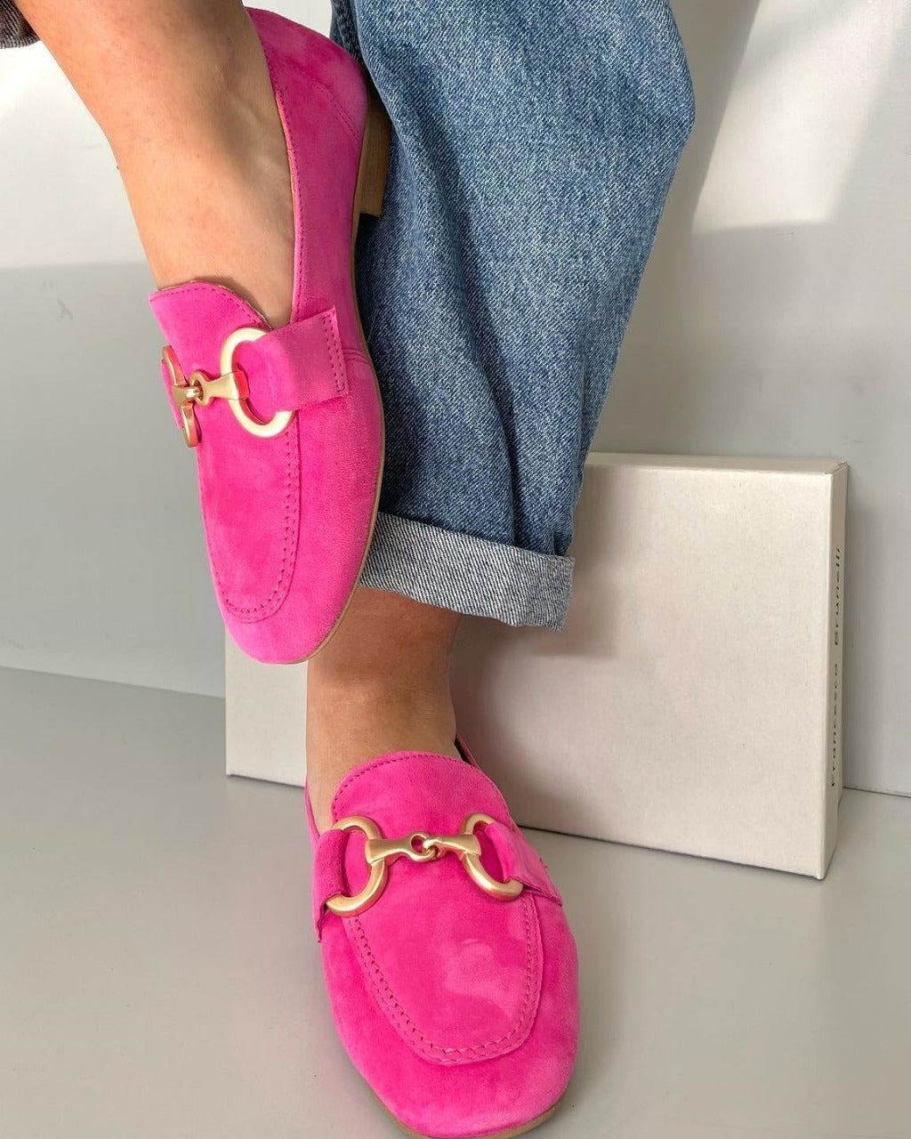 Chic Loafers with Gold Accents