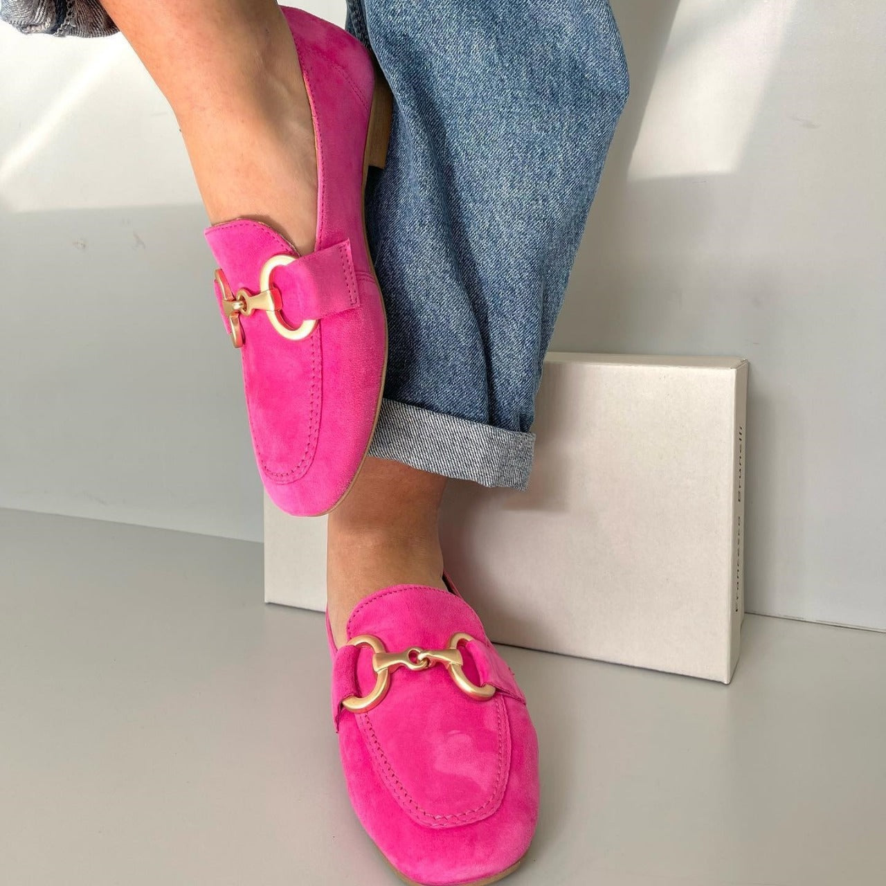 Chic Loafers with Gold Accents