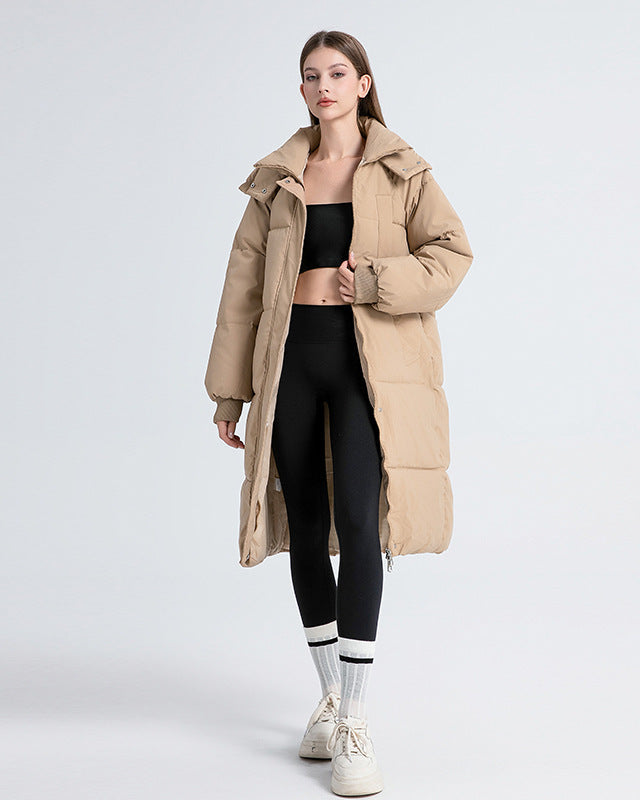 Classic Hooded Long Puffer Coat – Timeless Warmth, Sleek Style