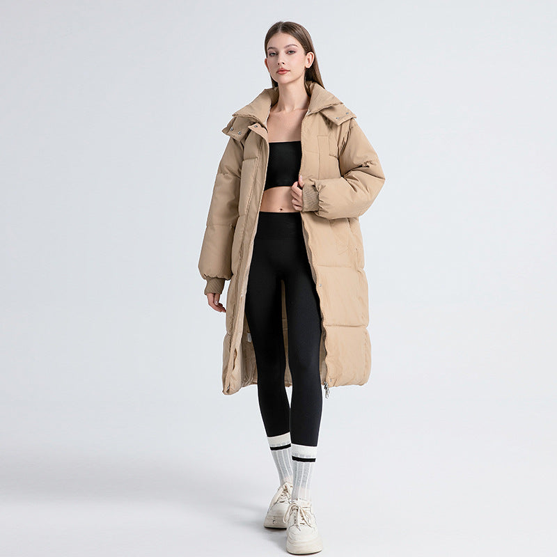 Classic Hooded Long Puffer Coat – Timeless Warmth, Sleek Style
