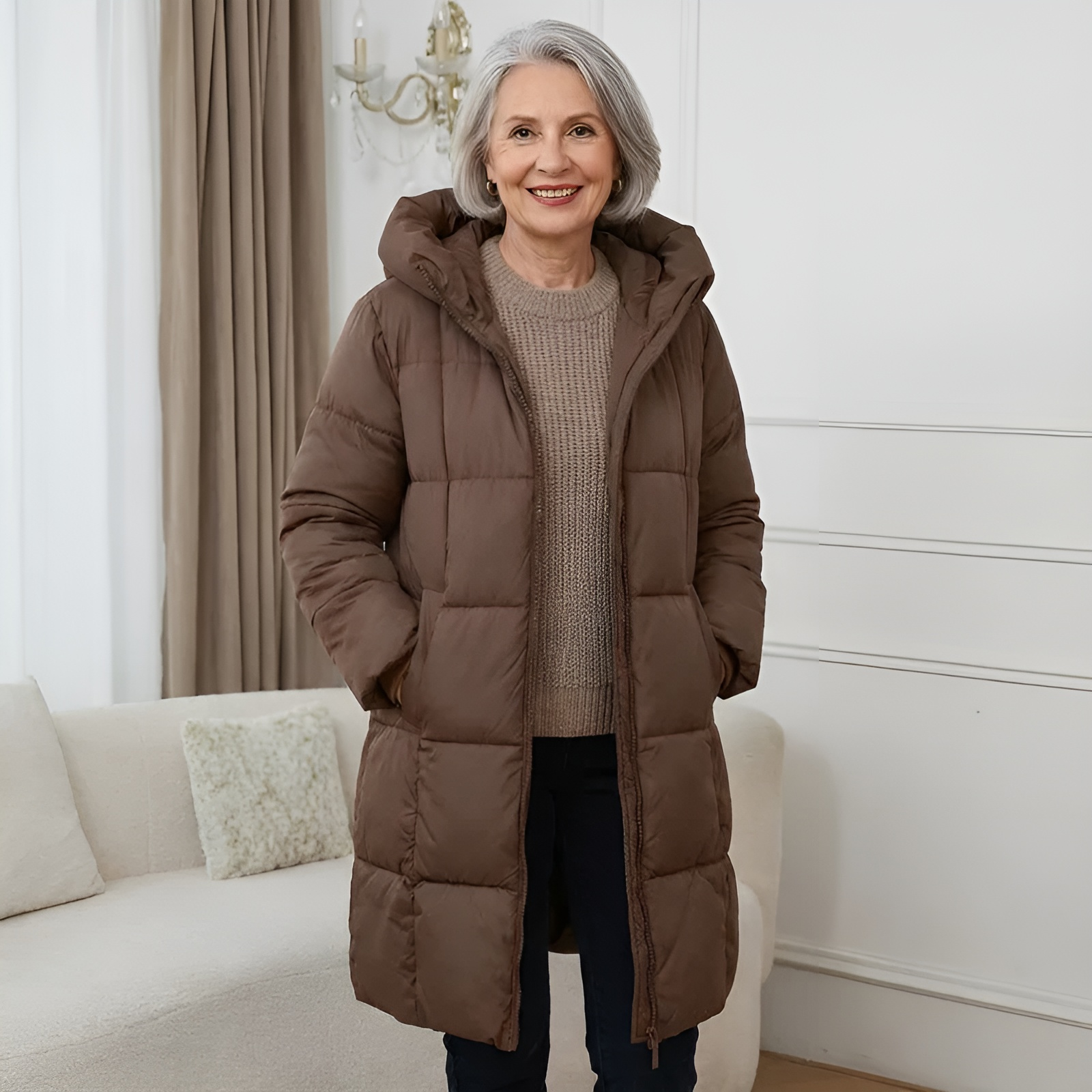 Longline Padded Hooded Jacket