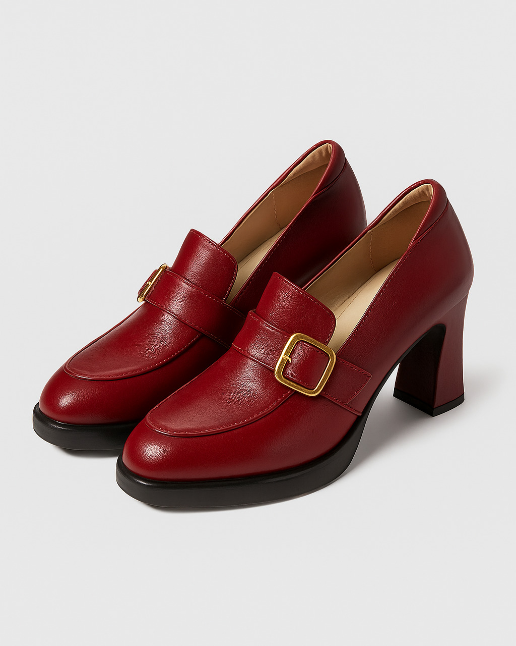Chic Buckle-Detail Women's High-Heeled Pumps